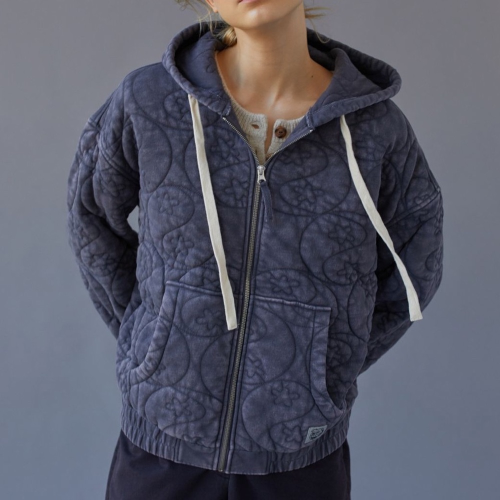 BDG Embroidered Zip Hoodie Sweatshirt